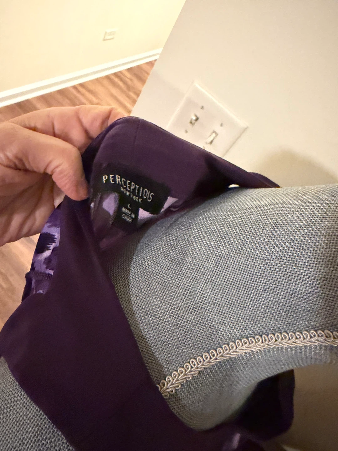 Perceptions New York Purple Print Sleeveless Dress - photo 4