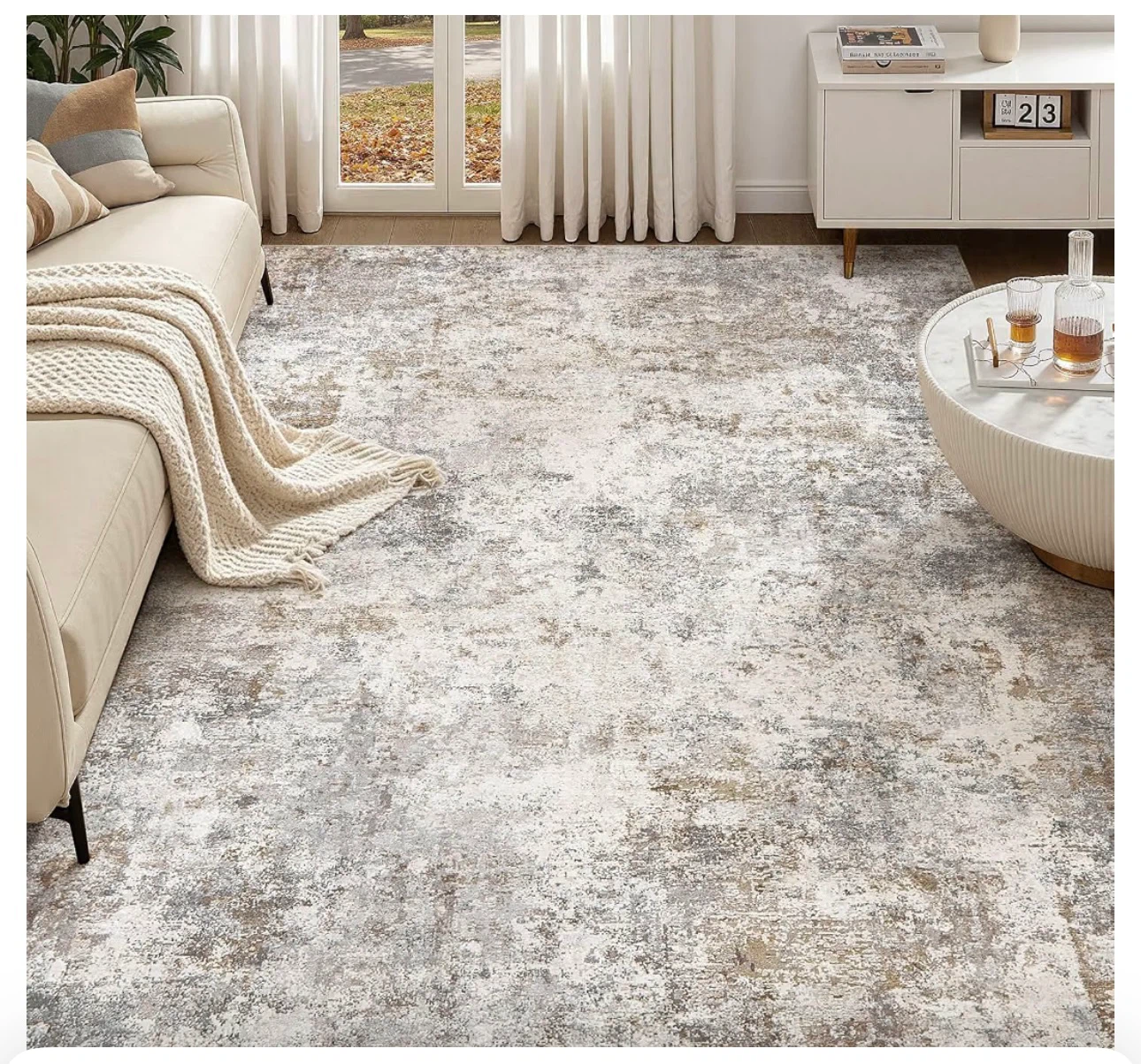 Large Abstract Area Rug - 9' x 12'