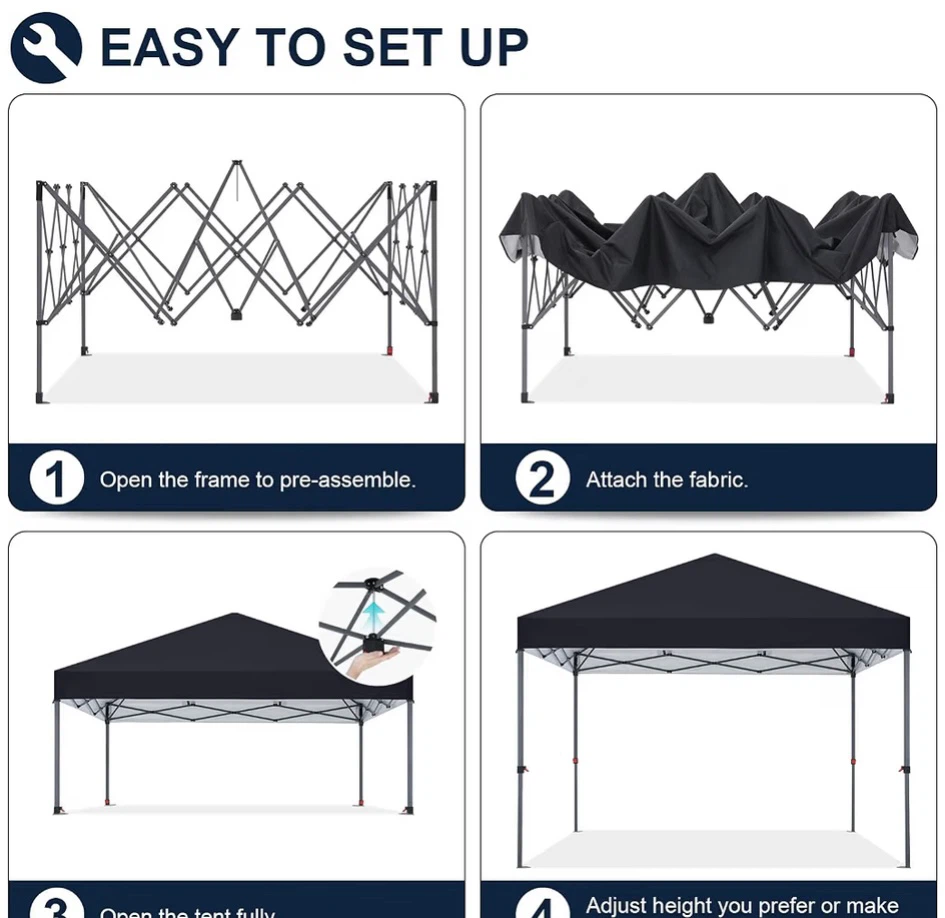 Black Pop-Up Canopy Tent - photo 4