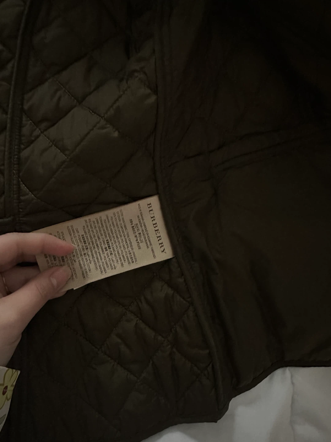 Burberry Quilted Jacket Olive Green - photo 3