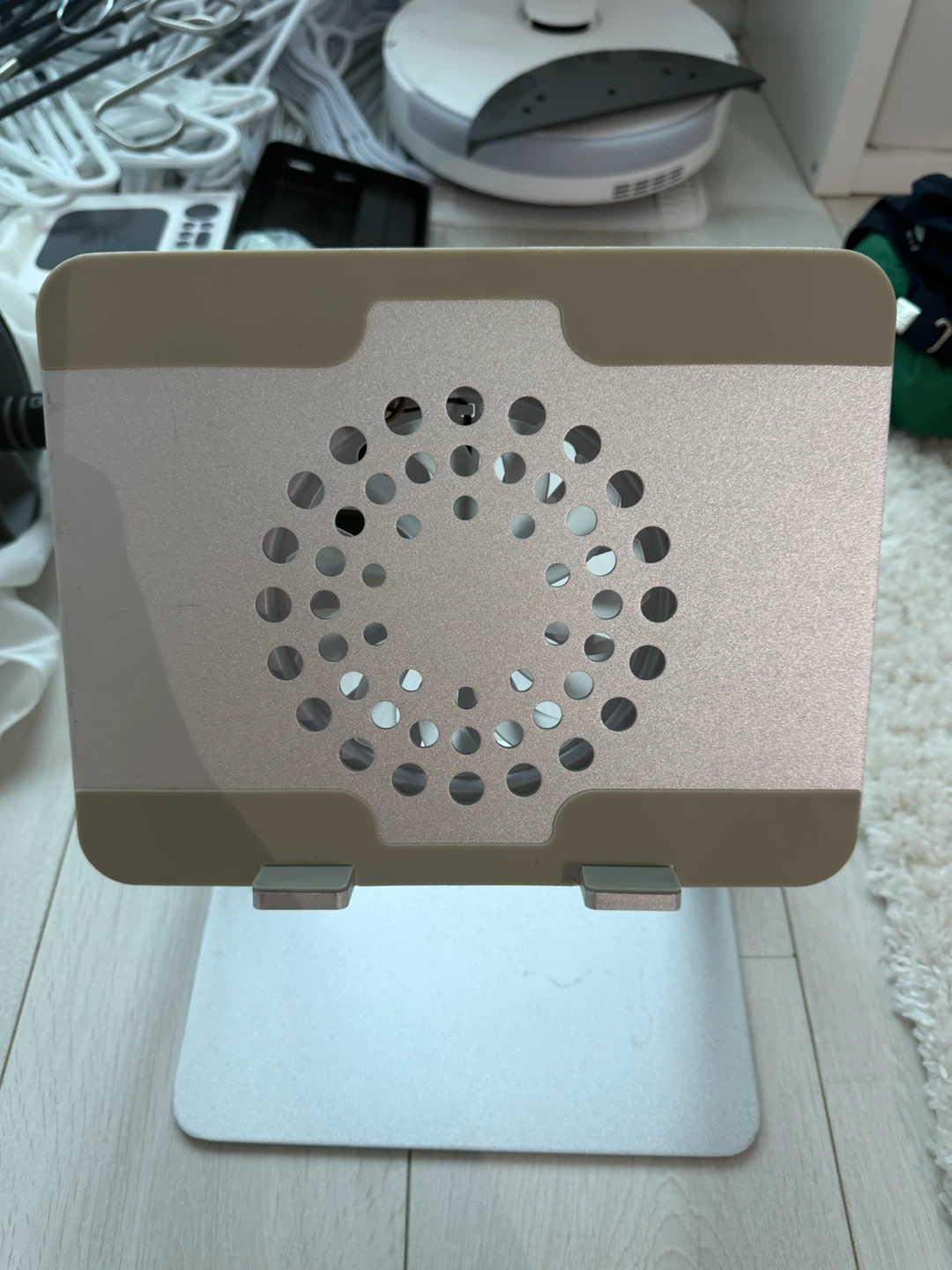 Adjustable Laptop Stand with Integrated USB Hub and Cooler