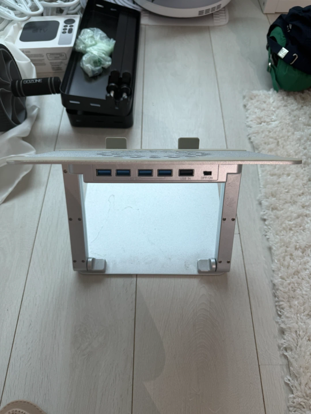 Adjustable Laptop Stand with Integrated USB Hub and Cooler - photo 2