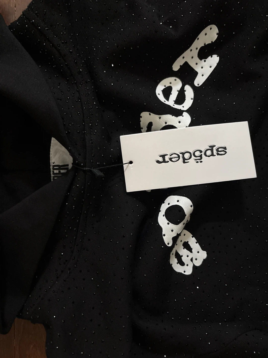 Sp5der Black Rhinestone Hoodie - photo 2