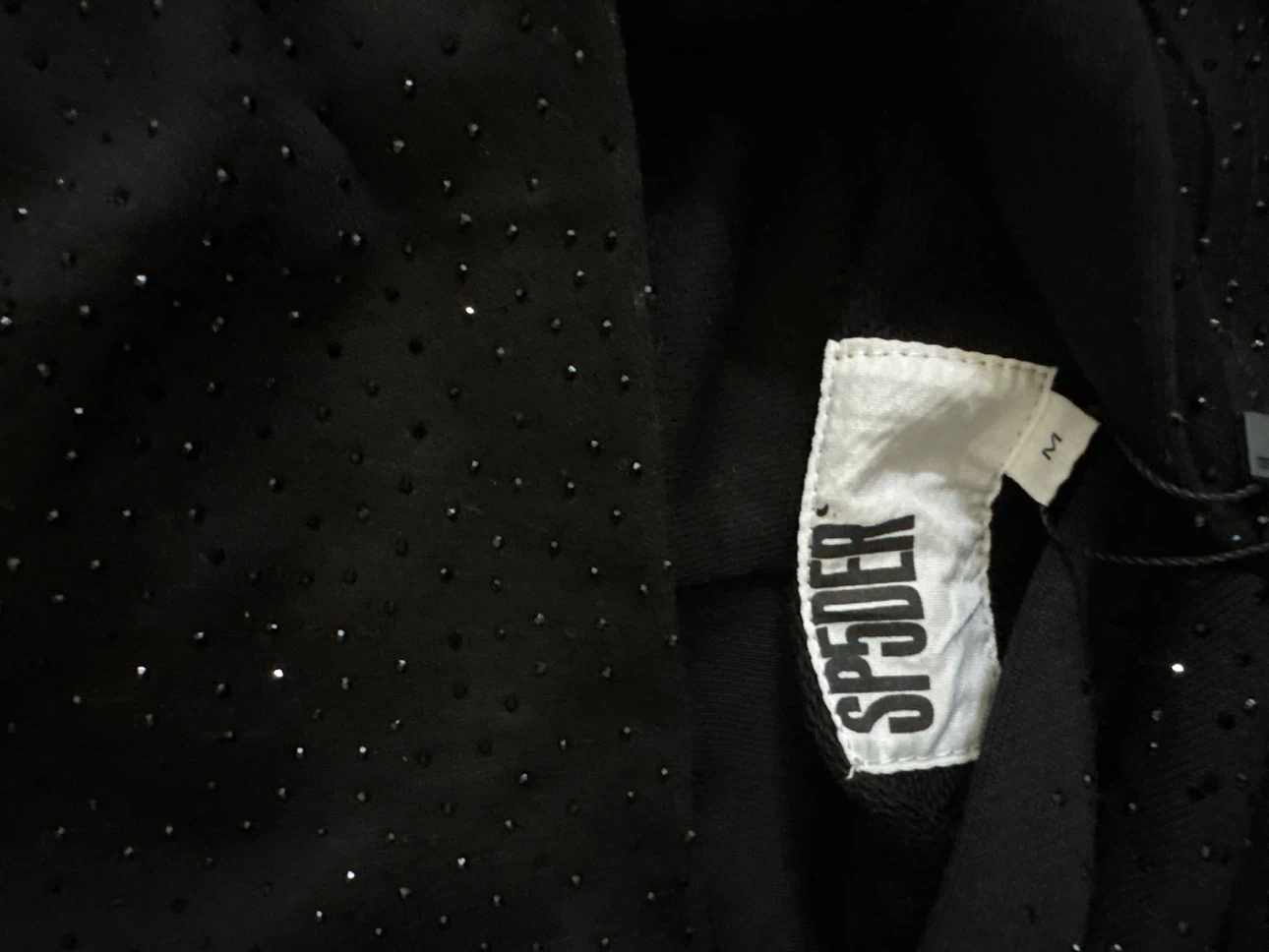 Sp5der Black Rhinestone Hoodie - photo 3