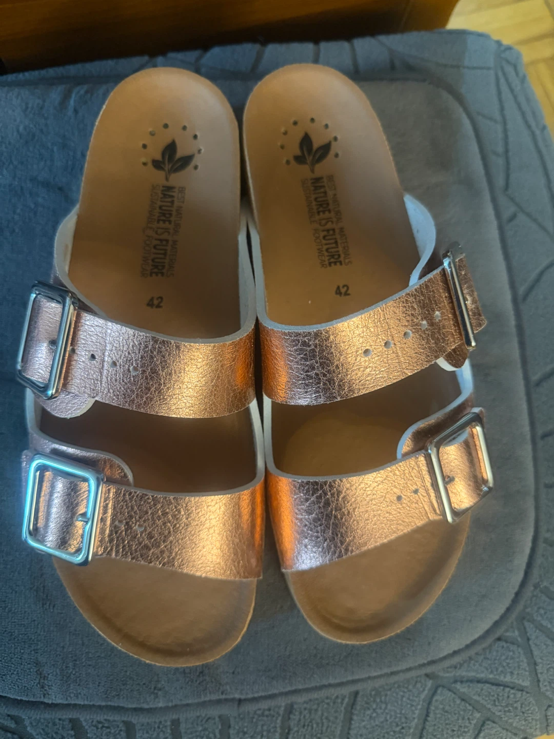 Mephisto Nature Is Future Rose Gold Sandals