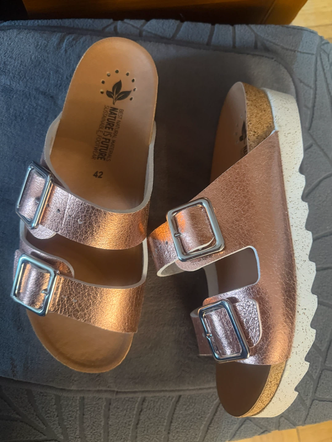 Mephisto Nature Is Future Rose Gold Sandals - photo 3