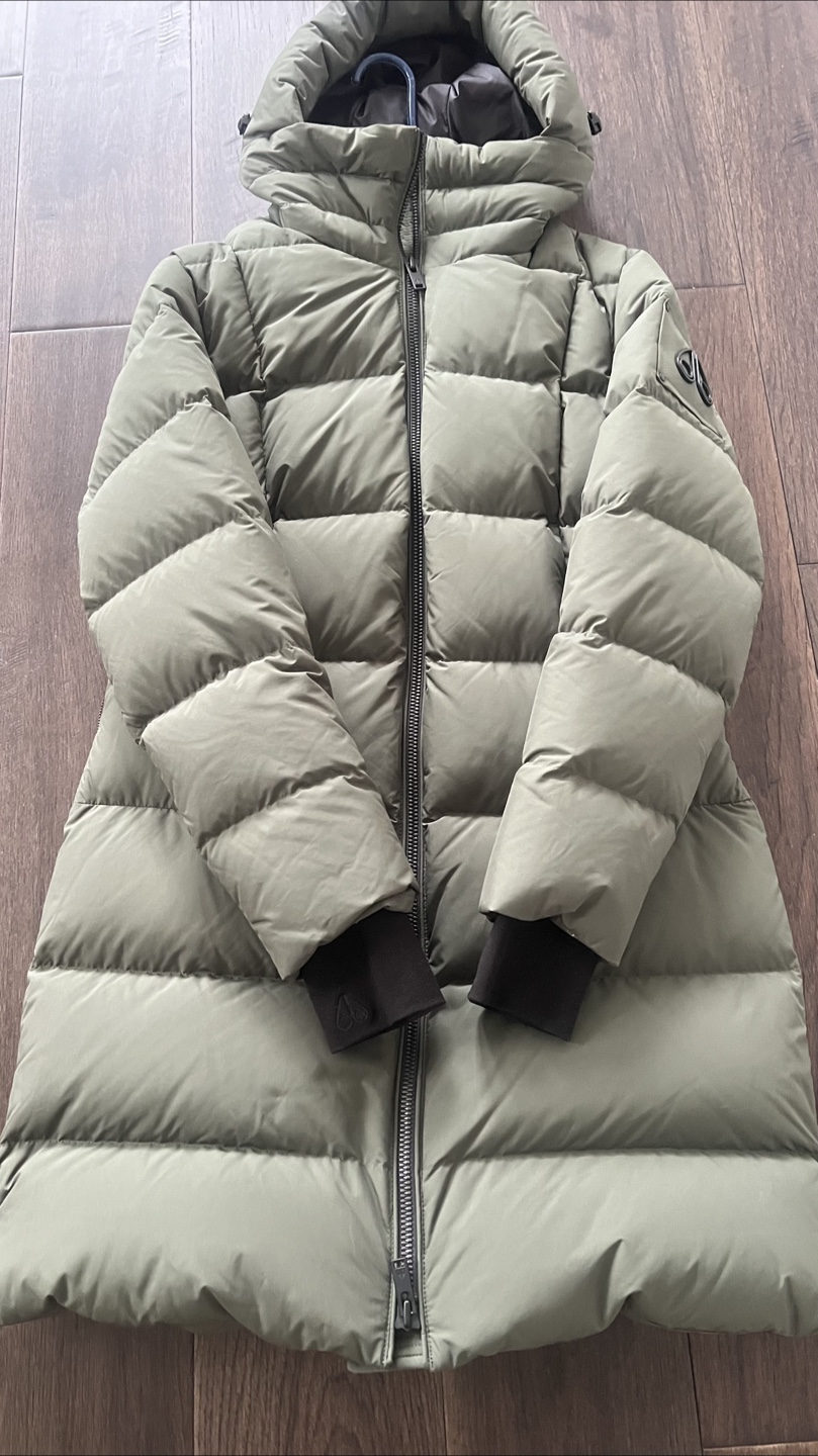 Moose Knuckles Green Down Jacket