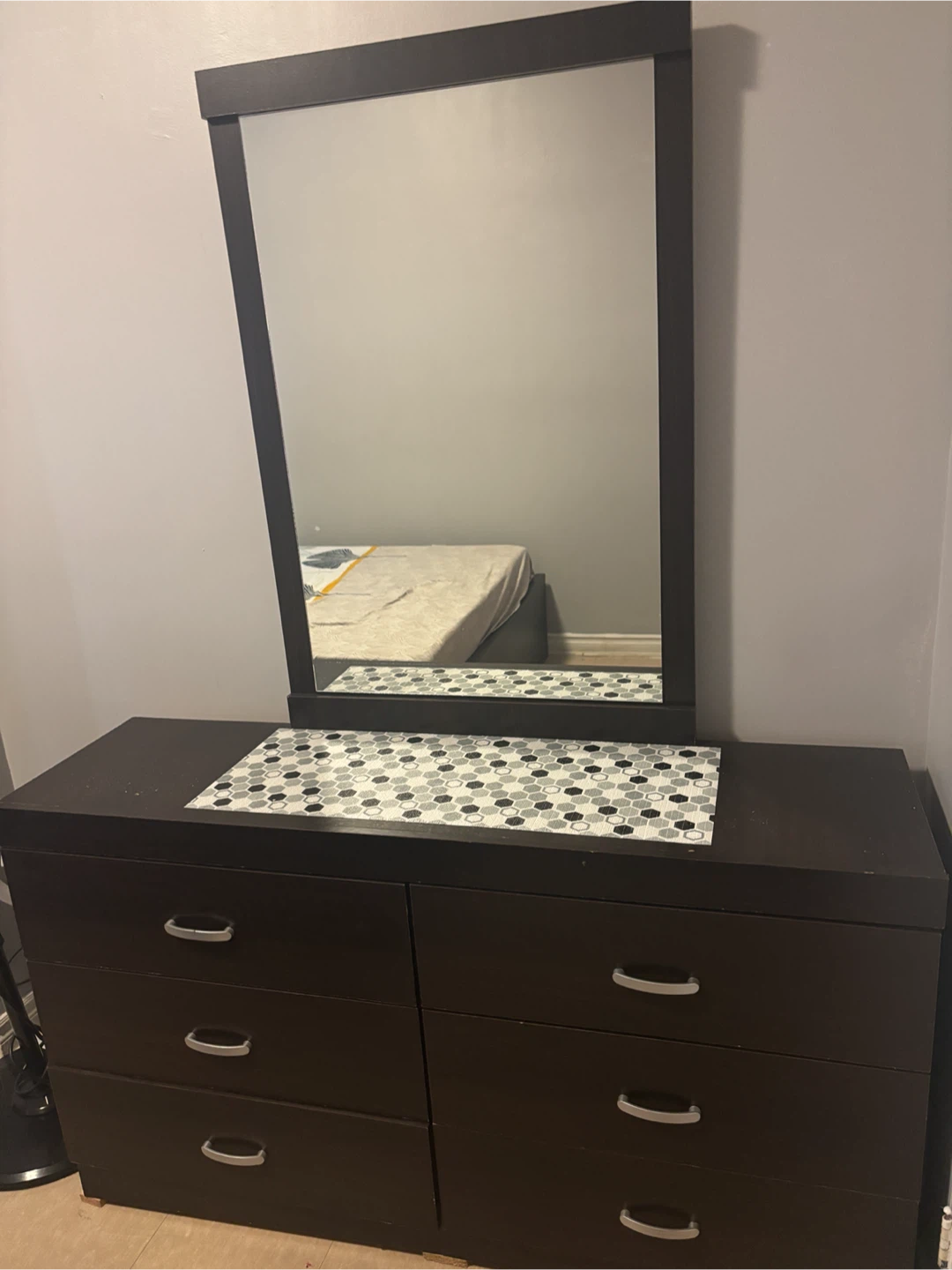 6-Drawer Dresser with Mirror and bedside table - photo 2