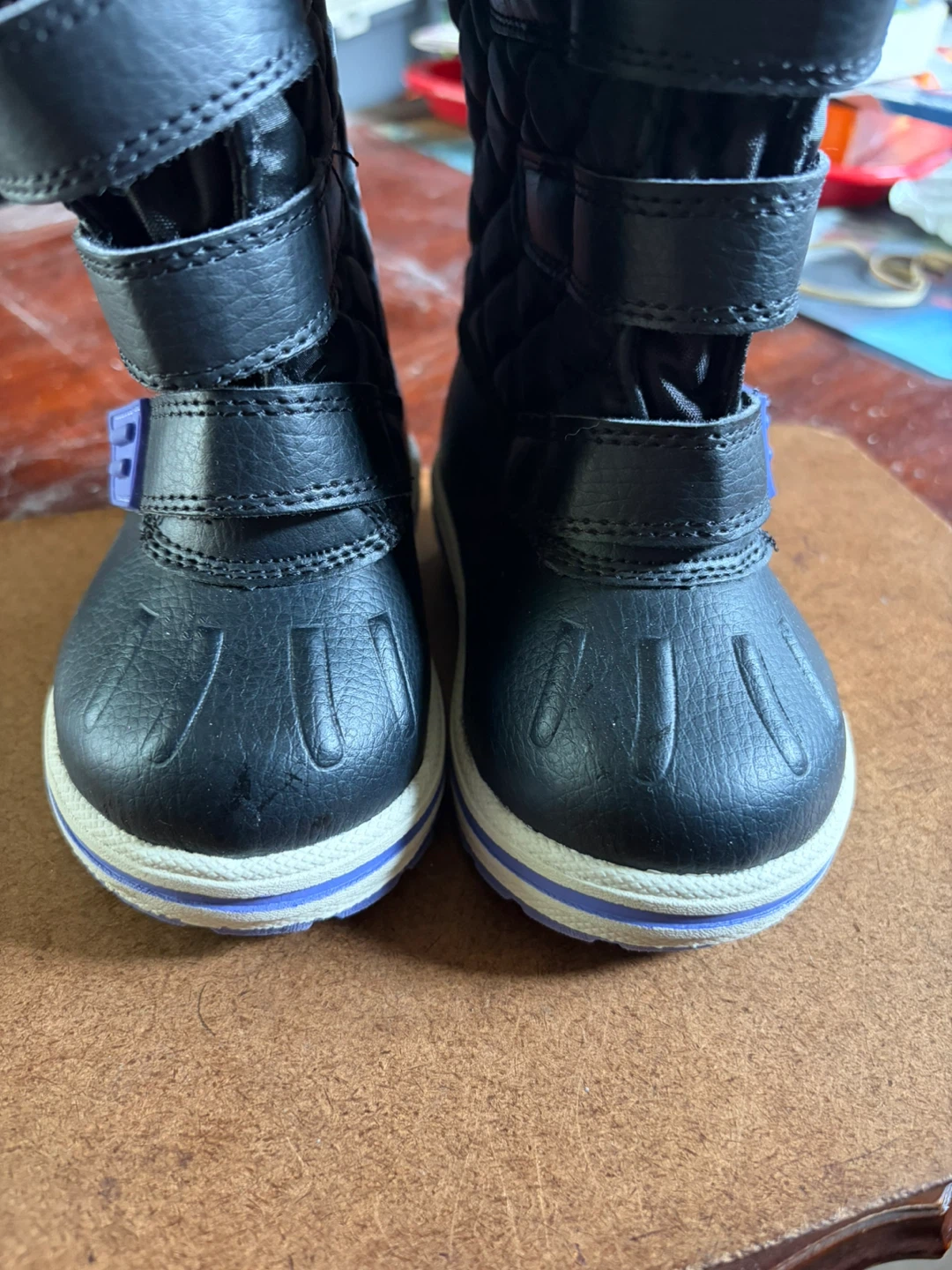 Kids winter boots black and purple size 5 - photo 3