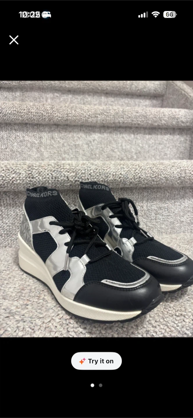 Michael Kors Black and Silver Sneakers