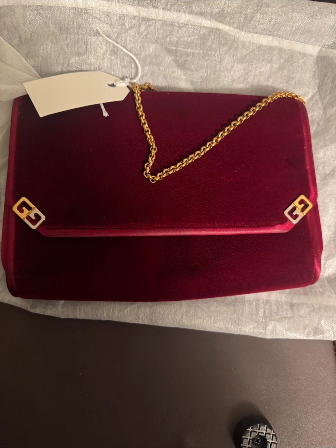 Vintage Gucci Red Velvet Clutch - photo 2