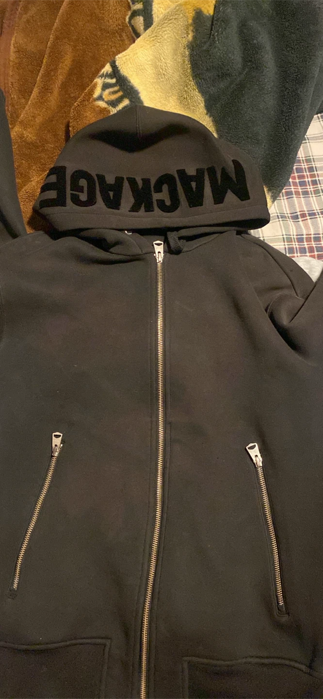 Mackage Black Zip-Up Hoodie