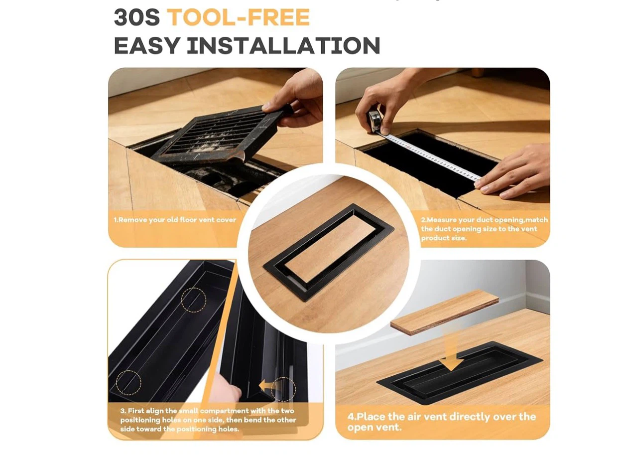 Flush Mount Floor Vent Register  10 Set - photo 4