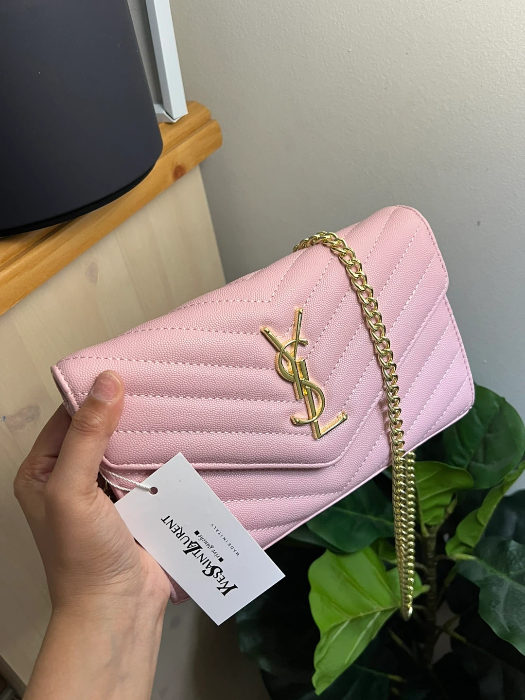 New ysl pink crossbody bag