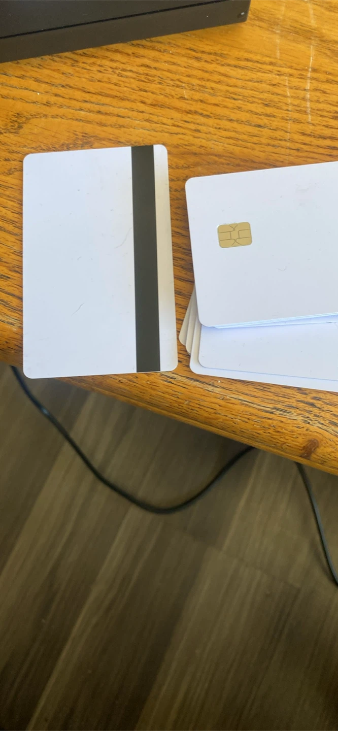 Blank White Smart Cards with Chip