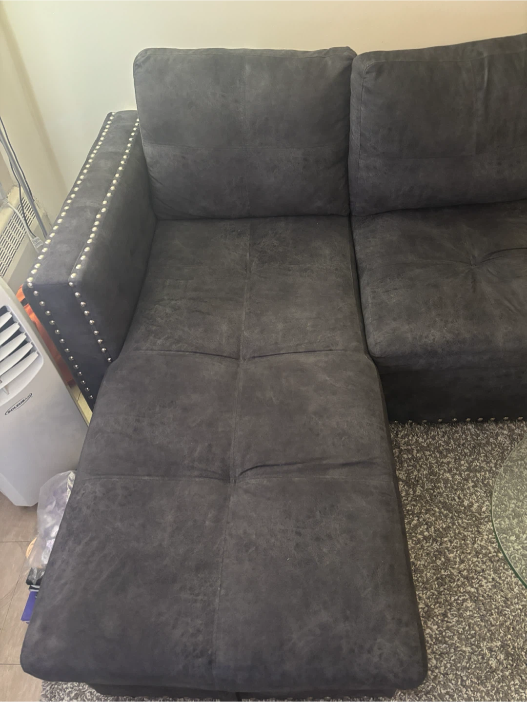 Grey Sectional Sofa bed with reversible Chaise - photo 2