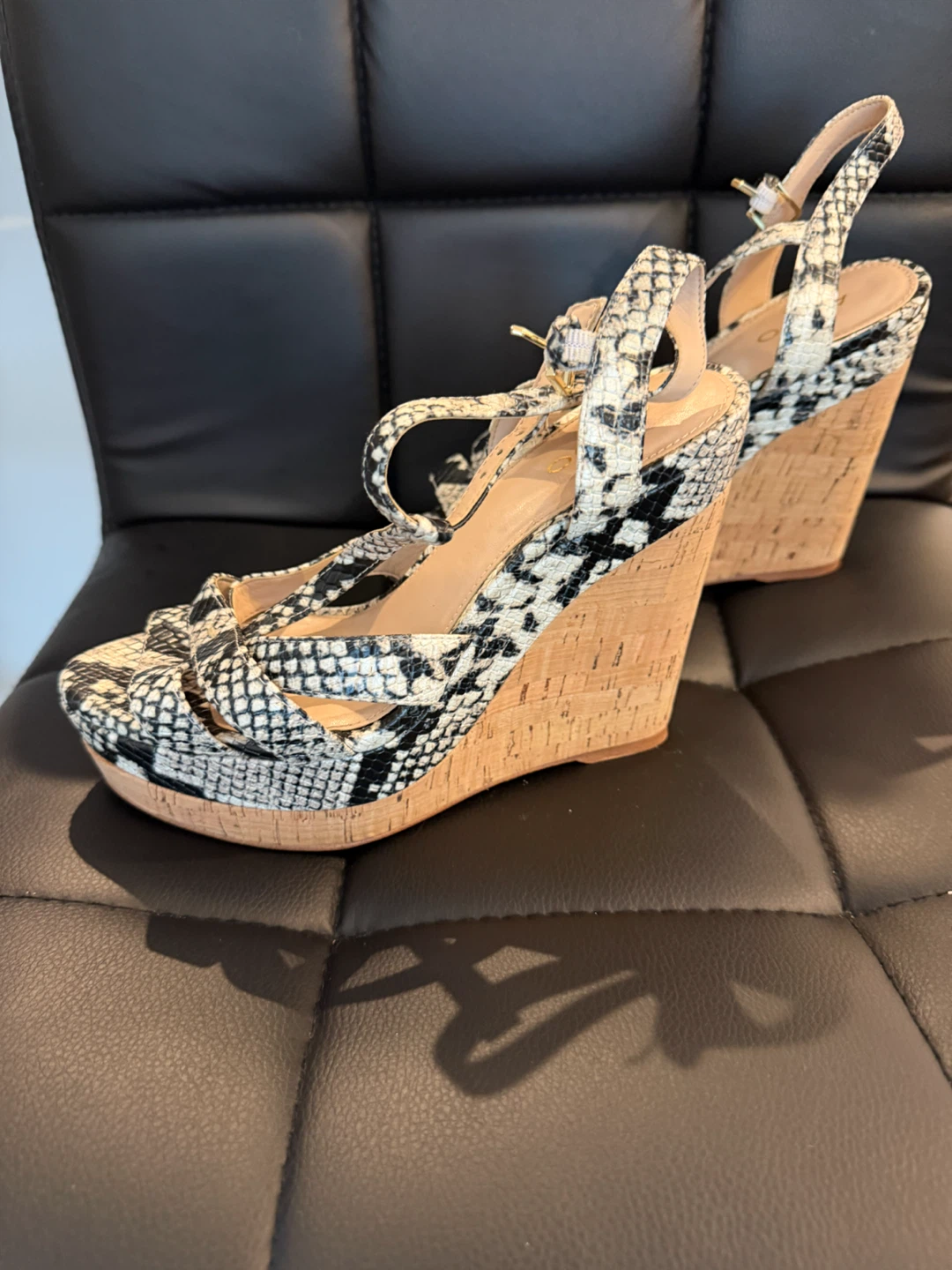 ALDO Snake Print Wedge Sandals
