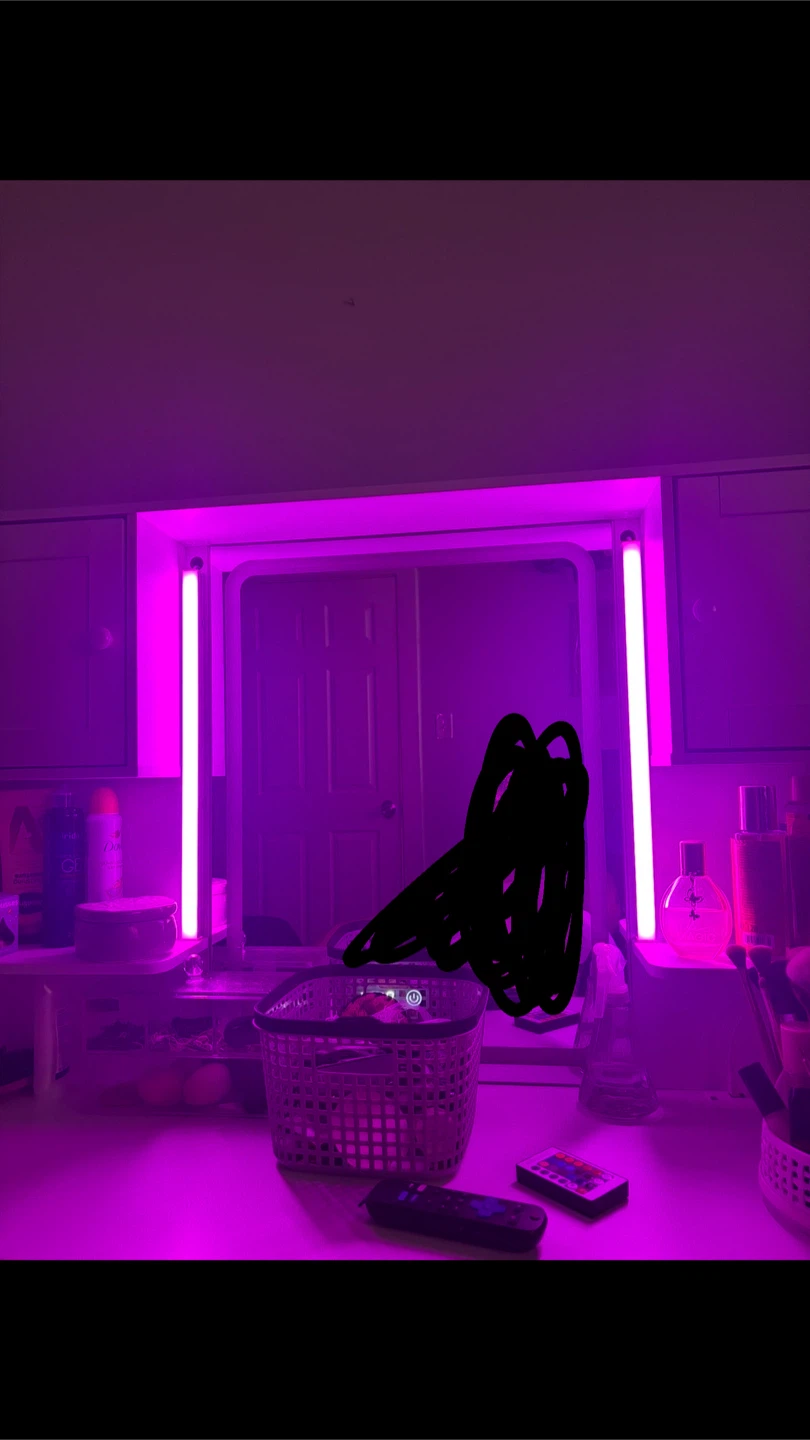 White Vanity Desk with LED Lighted Mirror - photo 3