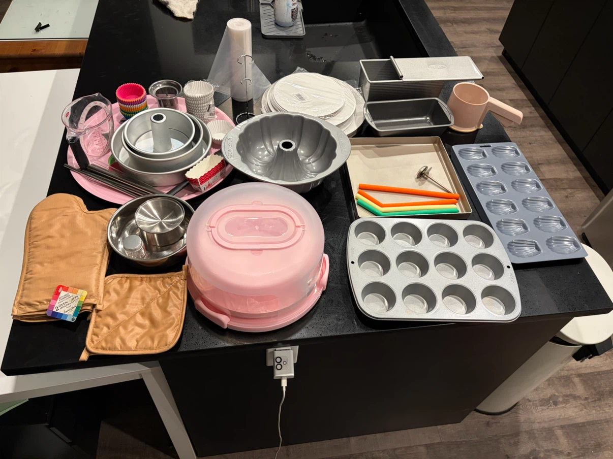 collection of baking pans and tools - photo 3