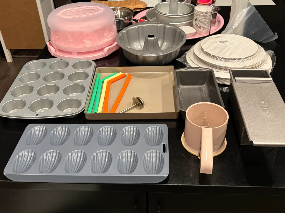 collection of baking pans and tools - photo 5