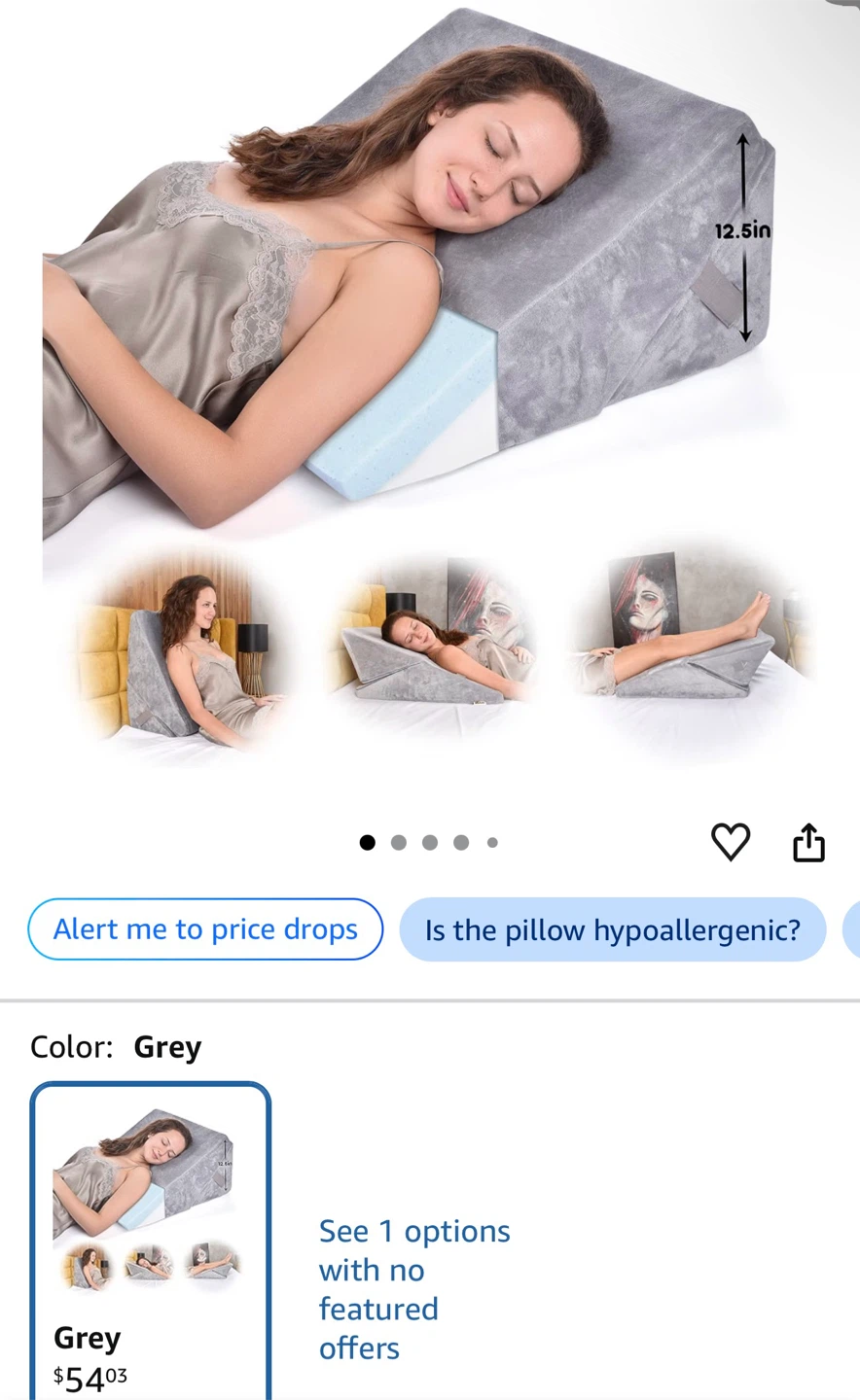 Ondekt 7-in-1 Memory Foam Bed Wedge Pillow