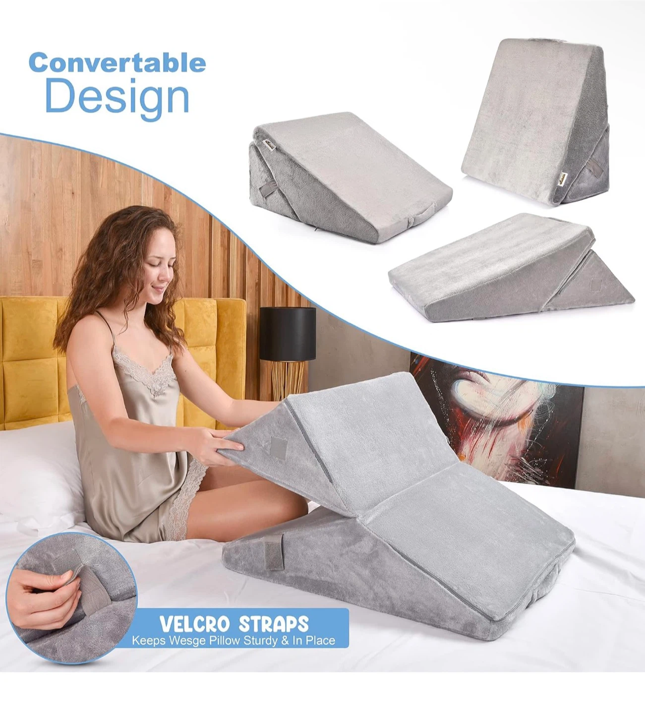 Ondekt 7-in-1 Memory Foam Bed Wedge Pillow - photo 3