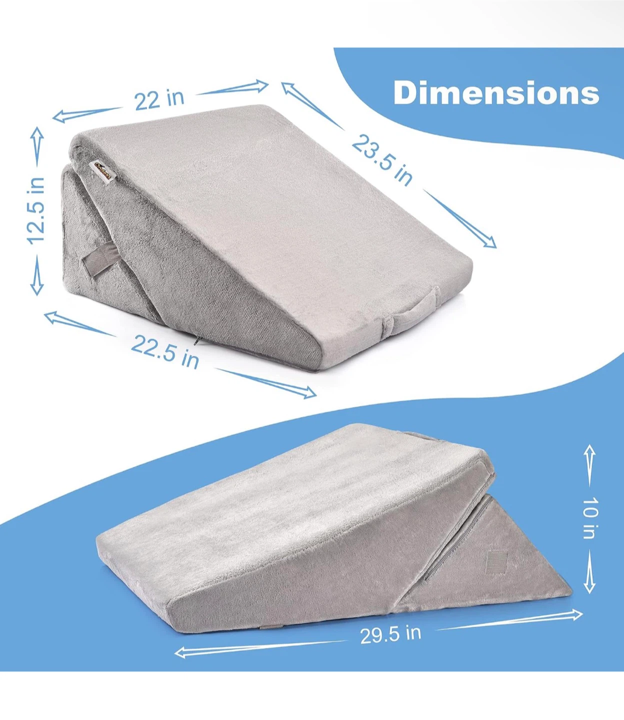 Ondekt 7-in-1 Memory Foam Bed Wedge Pillow - photo 4