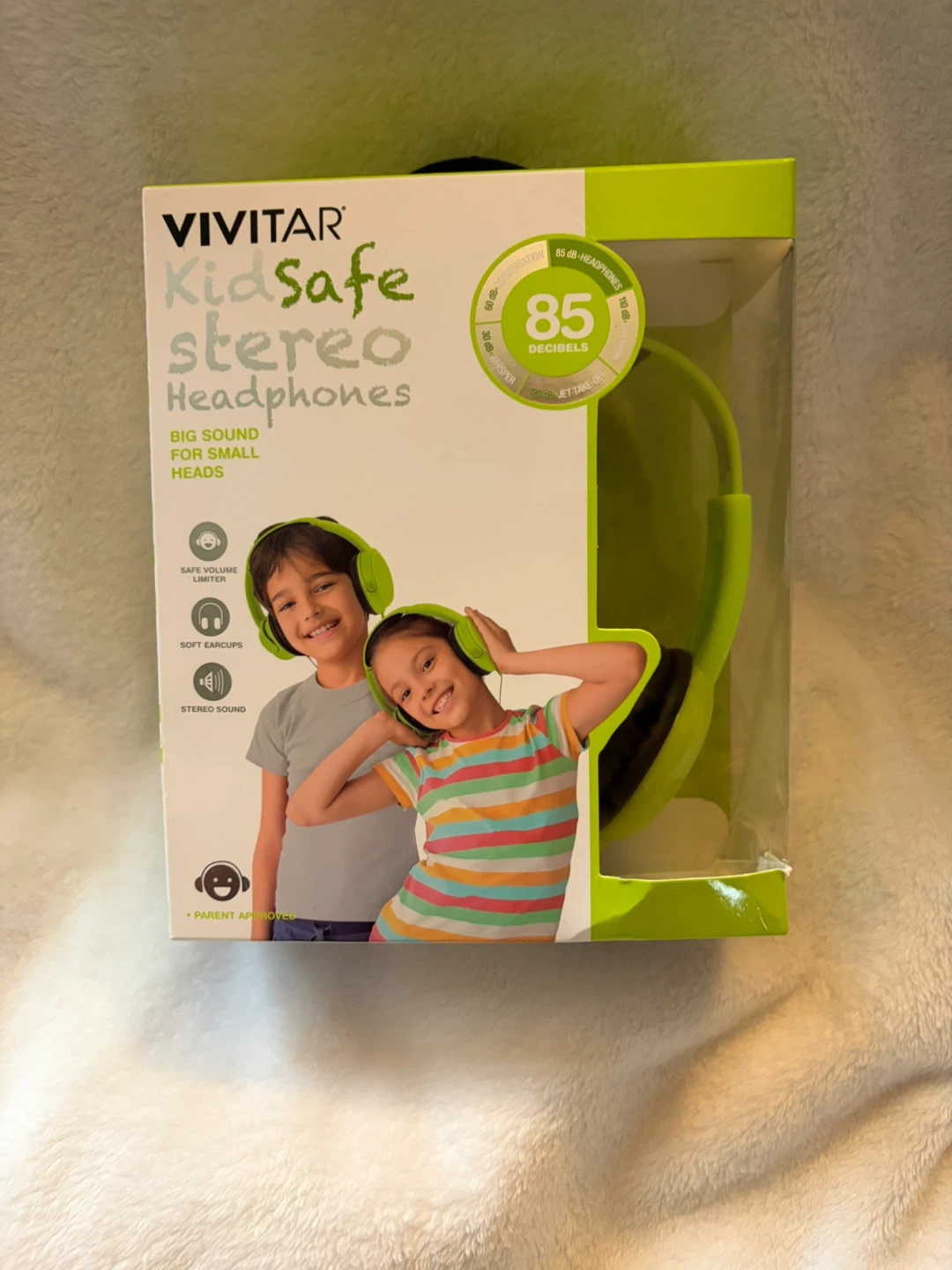 Vivitar Kidsafe Stereo Headphones Lime
