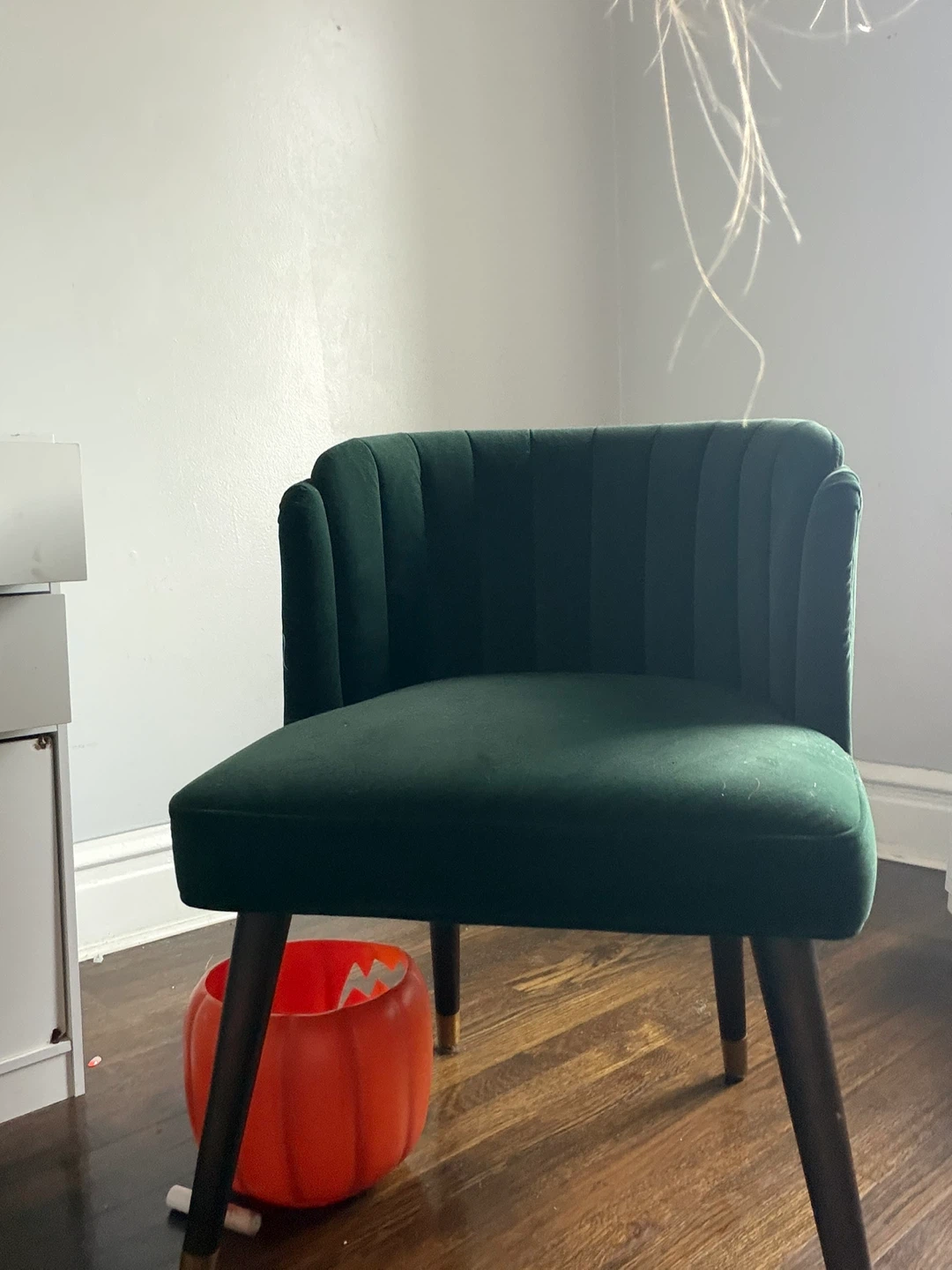 Dark Green Velvet Accent Chair