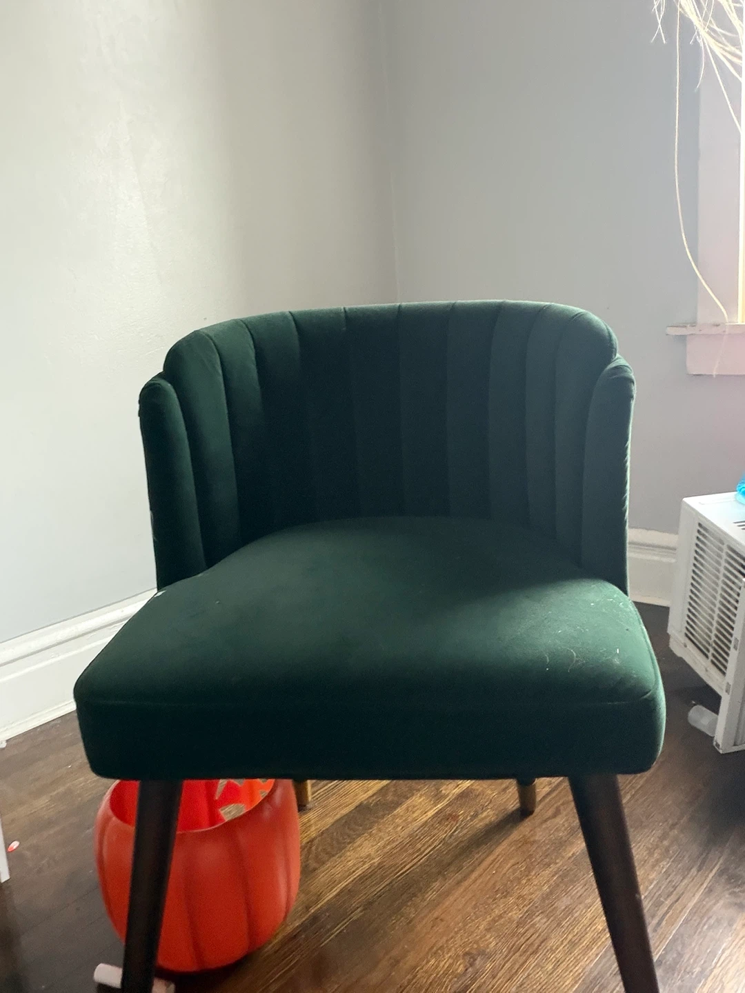 Dark Green Velvet Accent Chair - photo 4