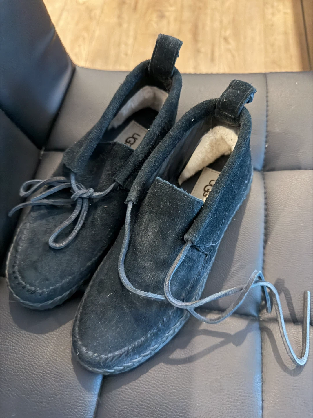 UGG Black Suede Moccasins