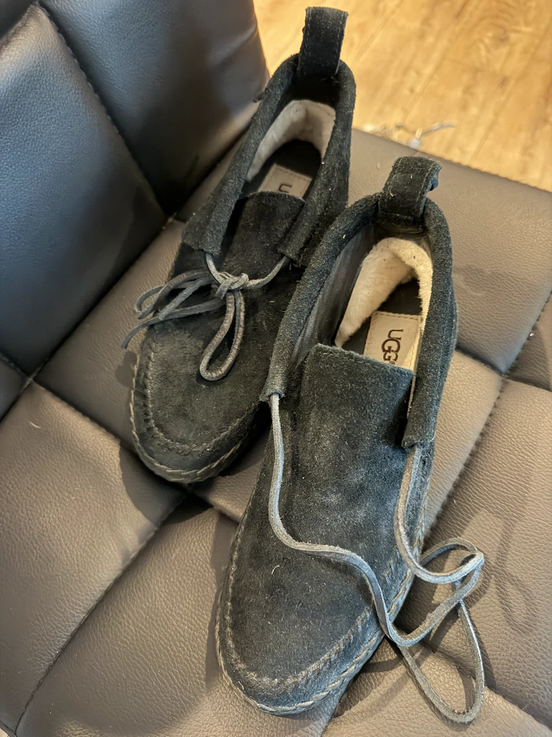 UGG Black Suede Moccasins - photo 2
