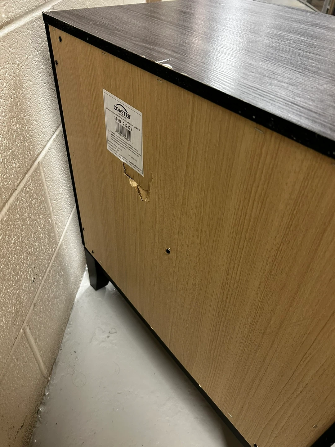SALE Two-Drawer Nightstand gray wood - photo 4