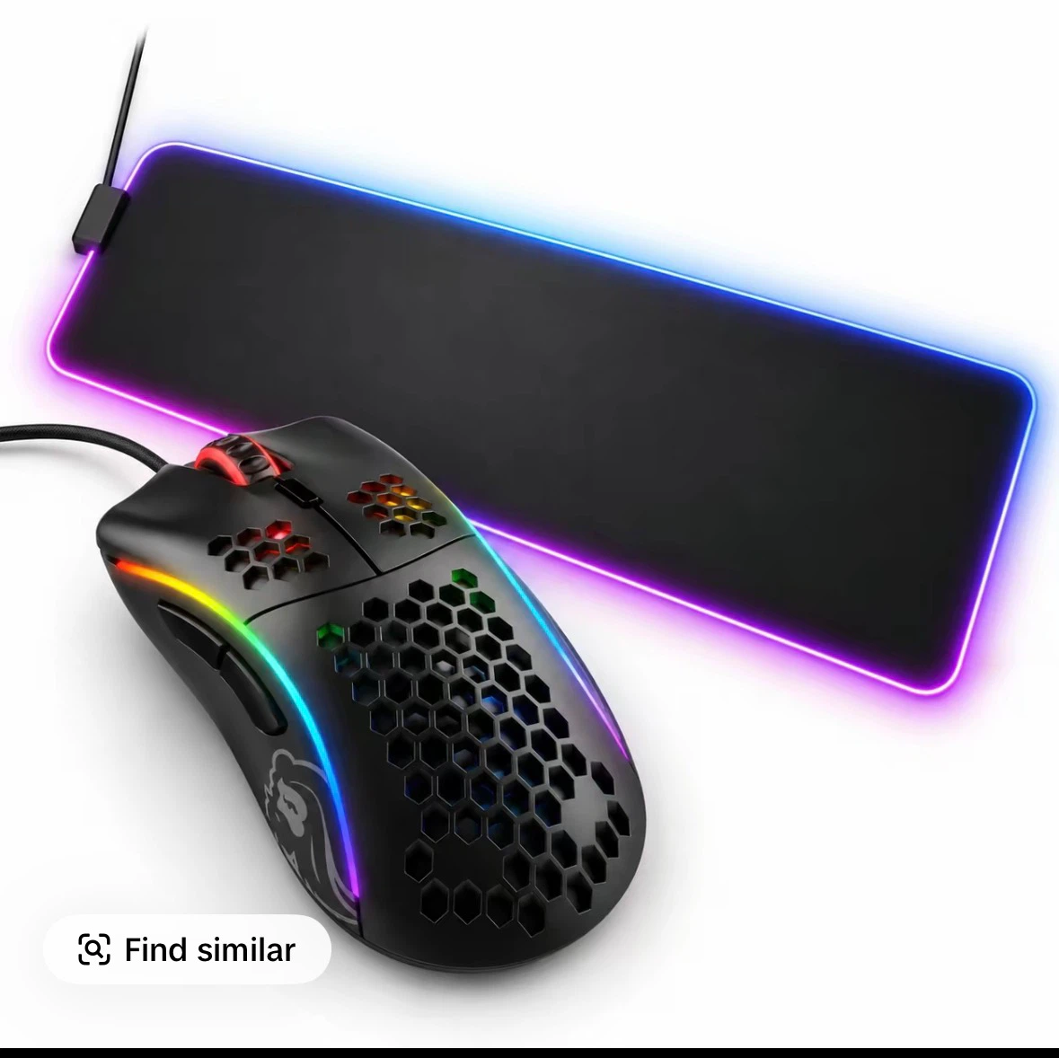 glorious model d mouse and mousepad
