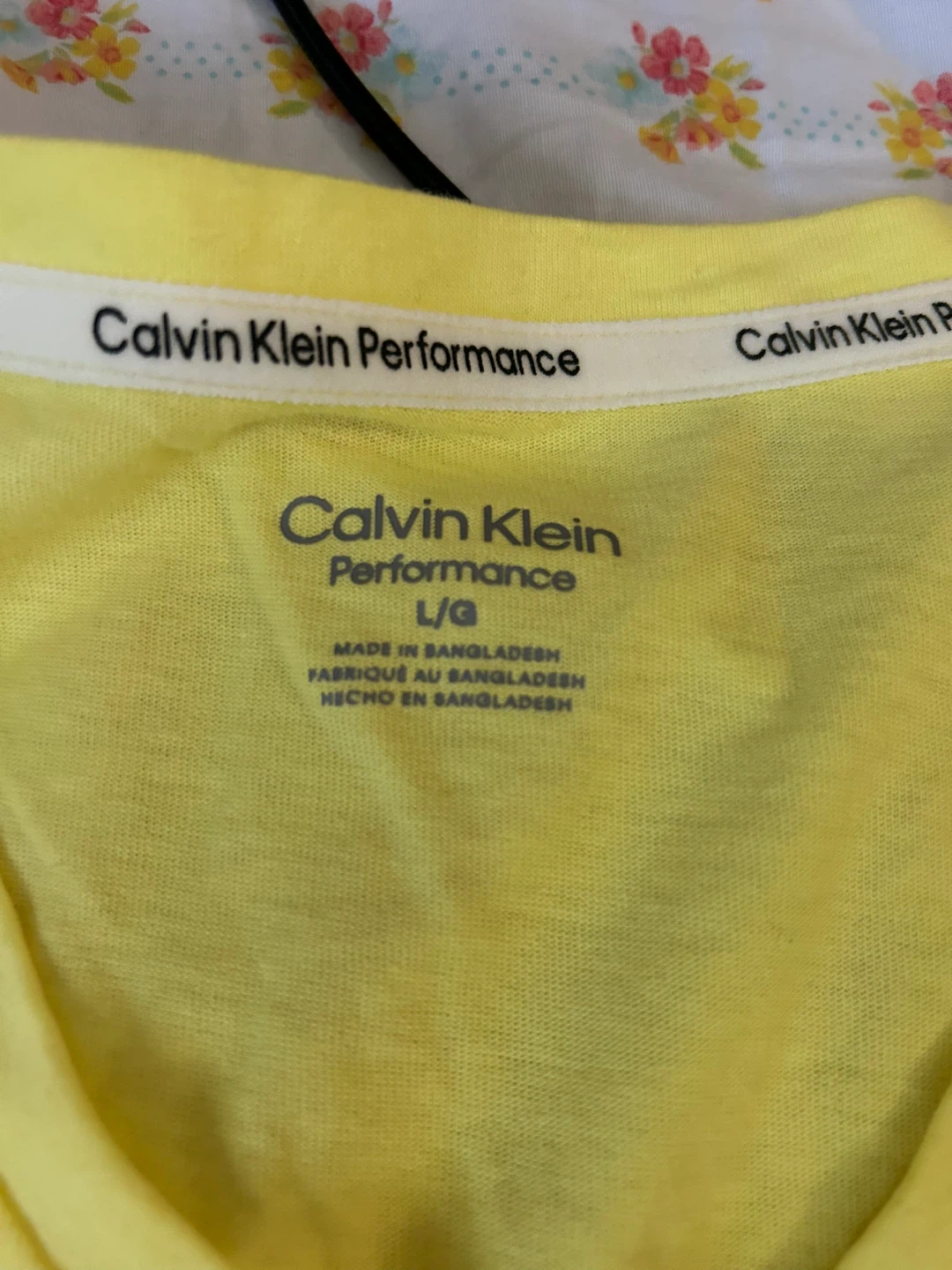 Calvin Klein Performance Yellow V-Neck T-Shirt - photo 2