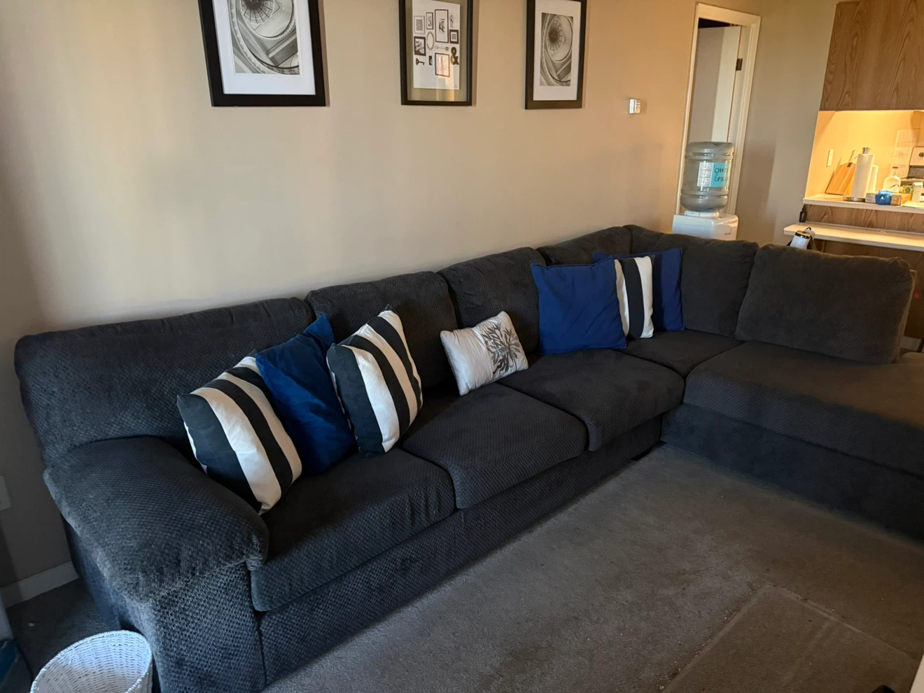 Dark grey sectional sofa - photo 2