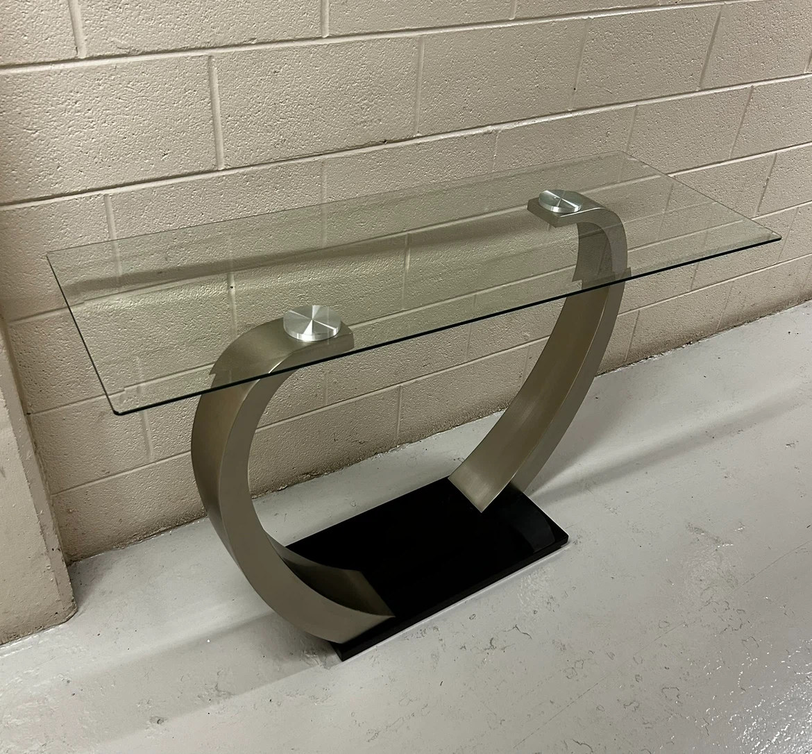 SALE Modern Glass Console Table