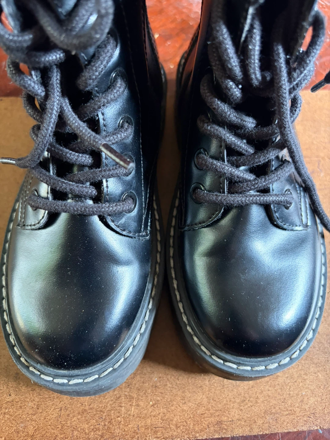 H&M Black Platform Lace-Up Boots