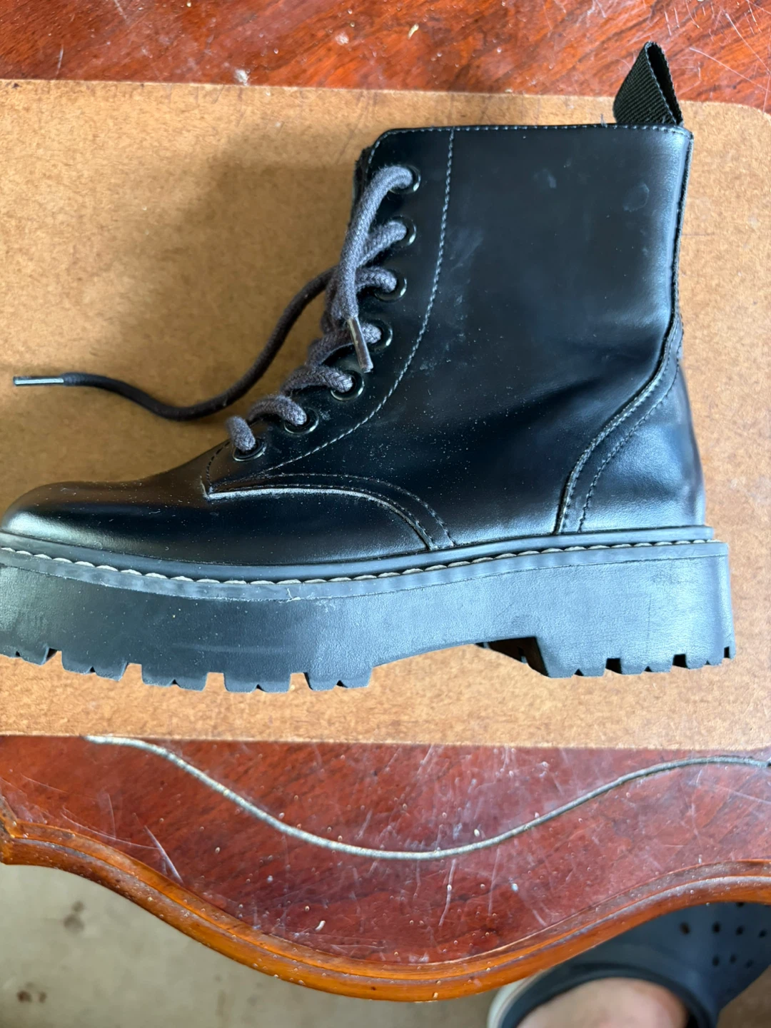 H&M Black Platform Lace-Up Boots - photo 4