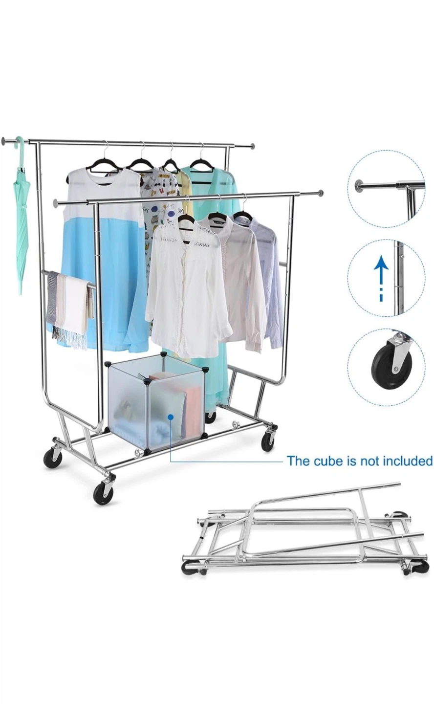 Commercial Grade Clothing Rack Rolling, Heavy Duty - photo 3