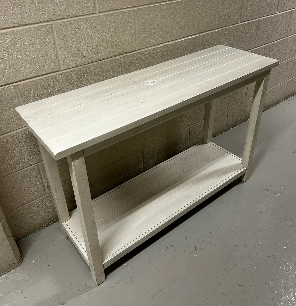 SALE White Wash Farmhouse Console Table - photo 2