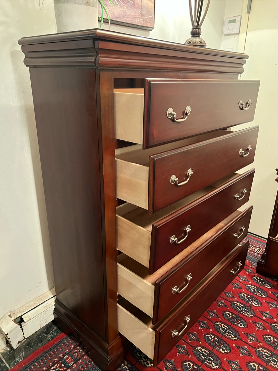 Mahogany Five+Slim Drawers Dresser w/Nightstand - Delivery Extra - photo 3