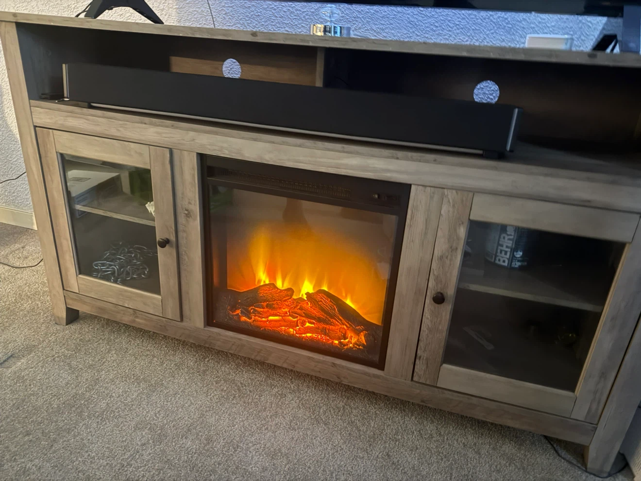 Electric Fireplace Media Console