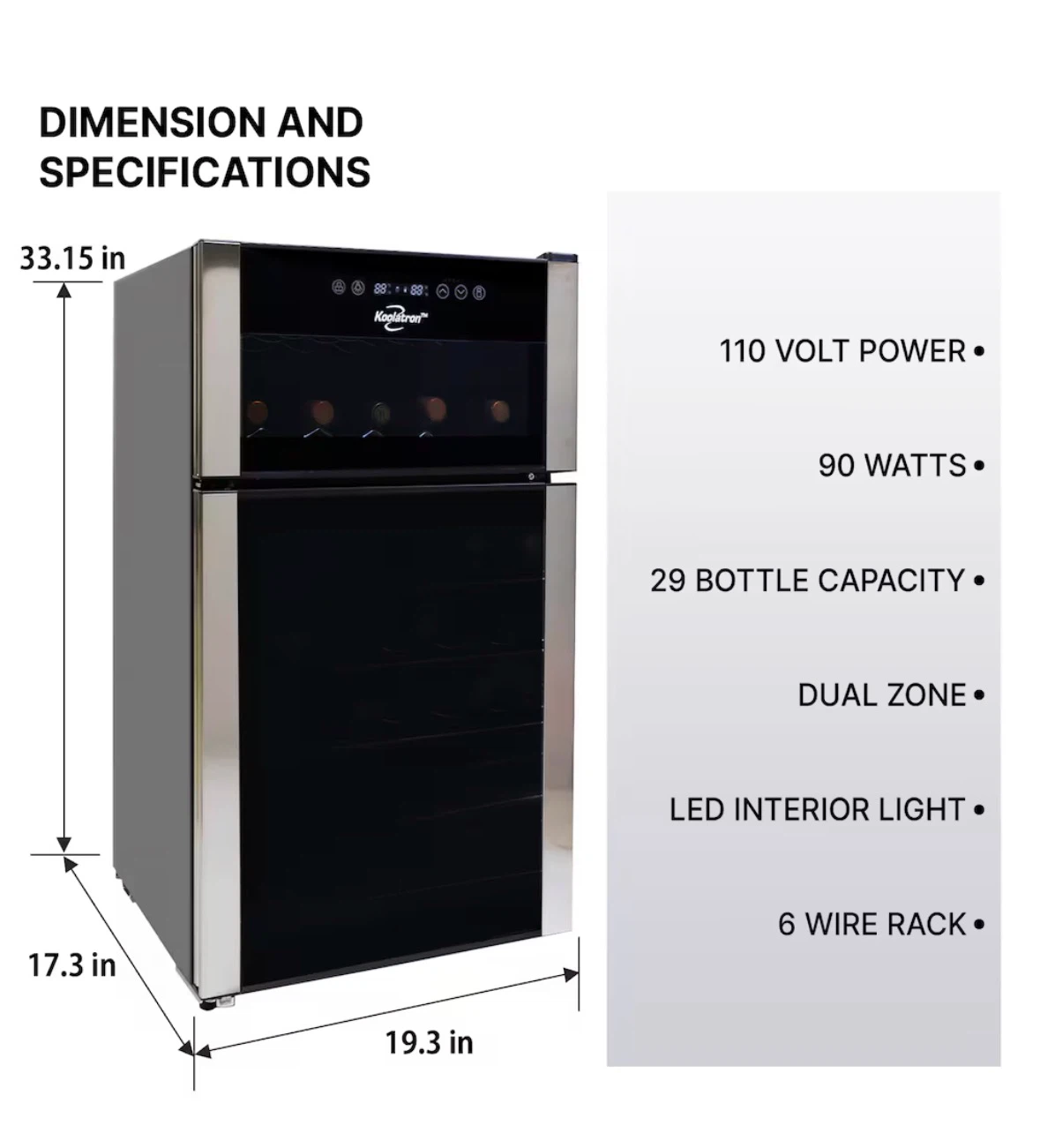 Koolatron Dual Zone Wine Cooler - photo 3