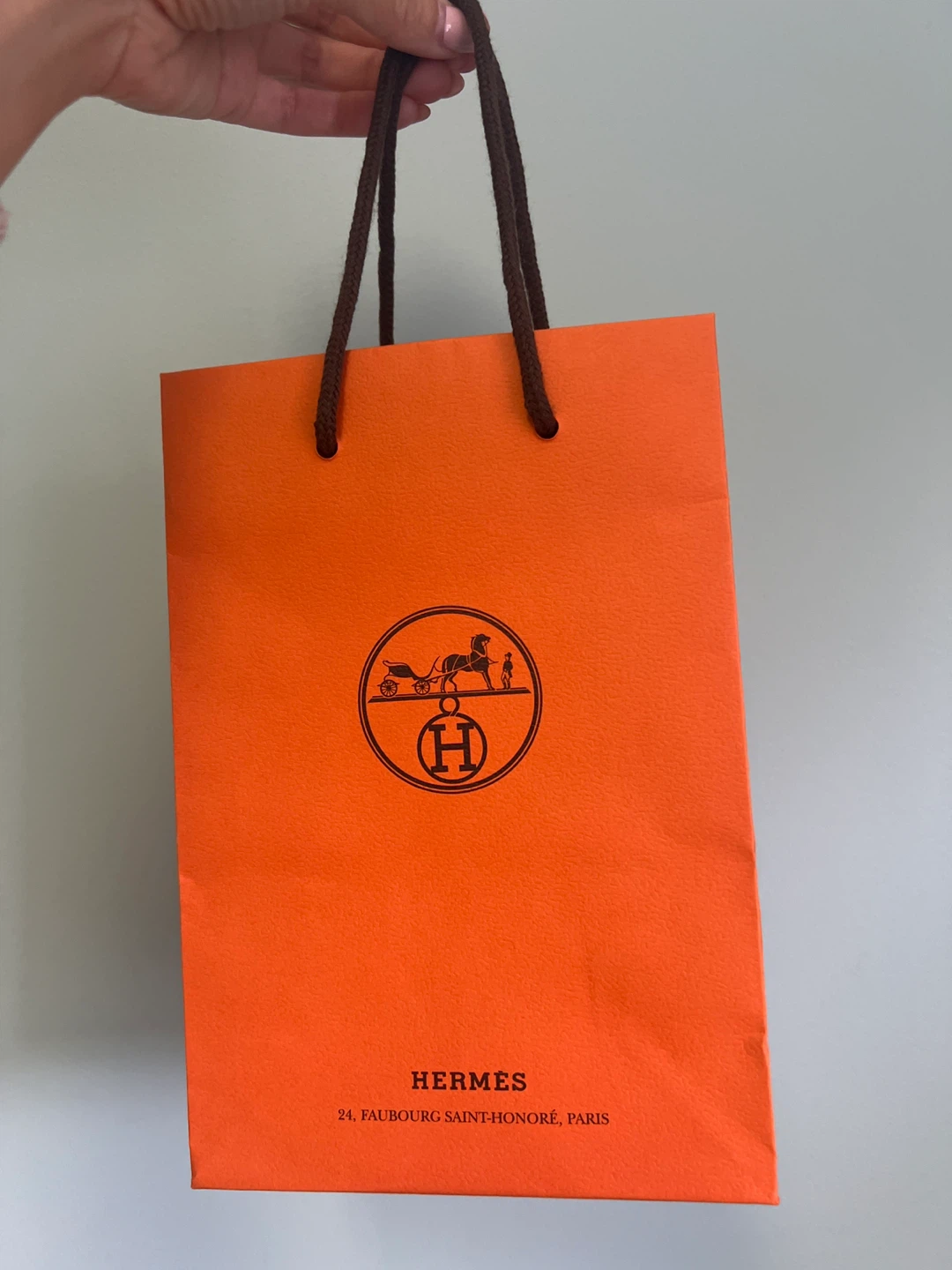 Authentic Hermes Orange Shopping Bag - photo 2