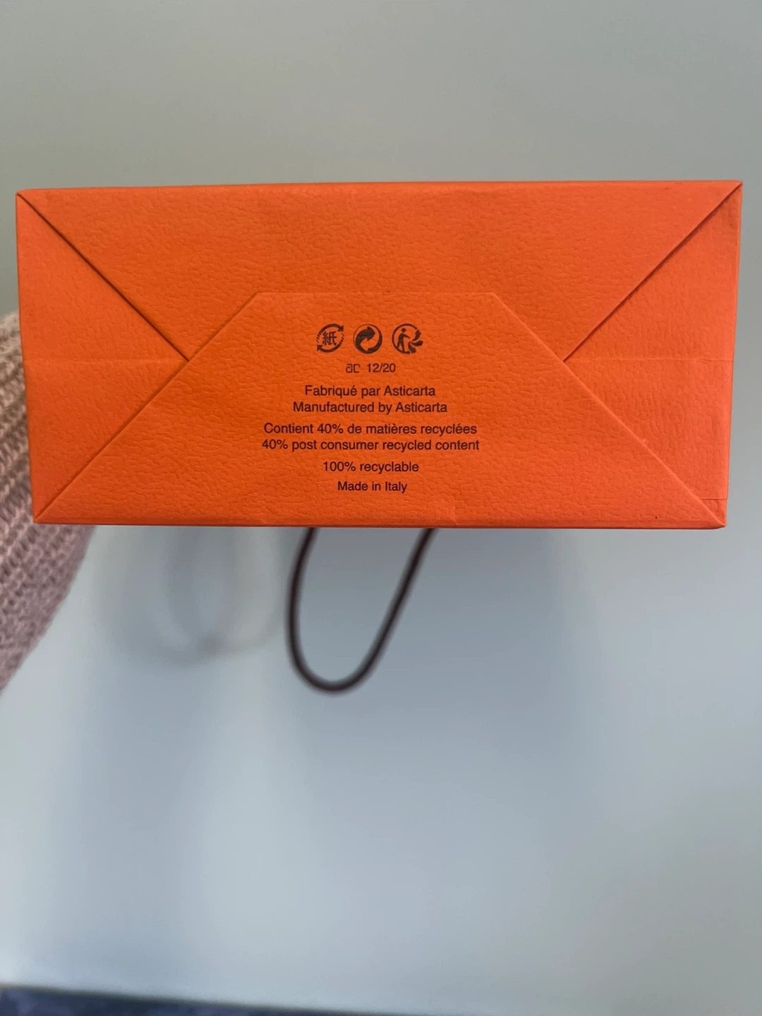Authentic Hermes Orange Shopping Bag - photo 4