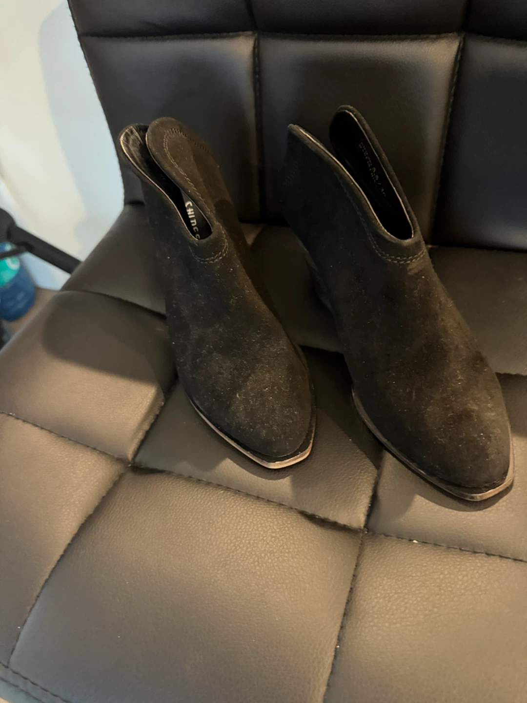 black suede ankle boots
