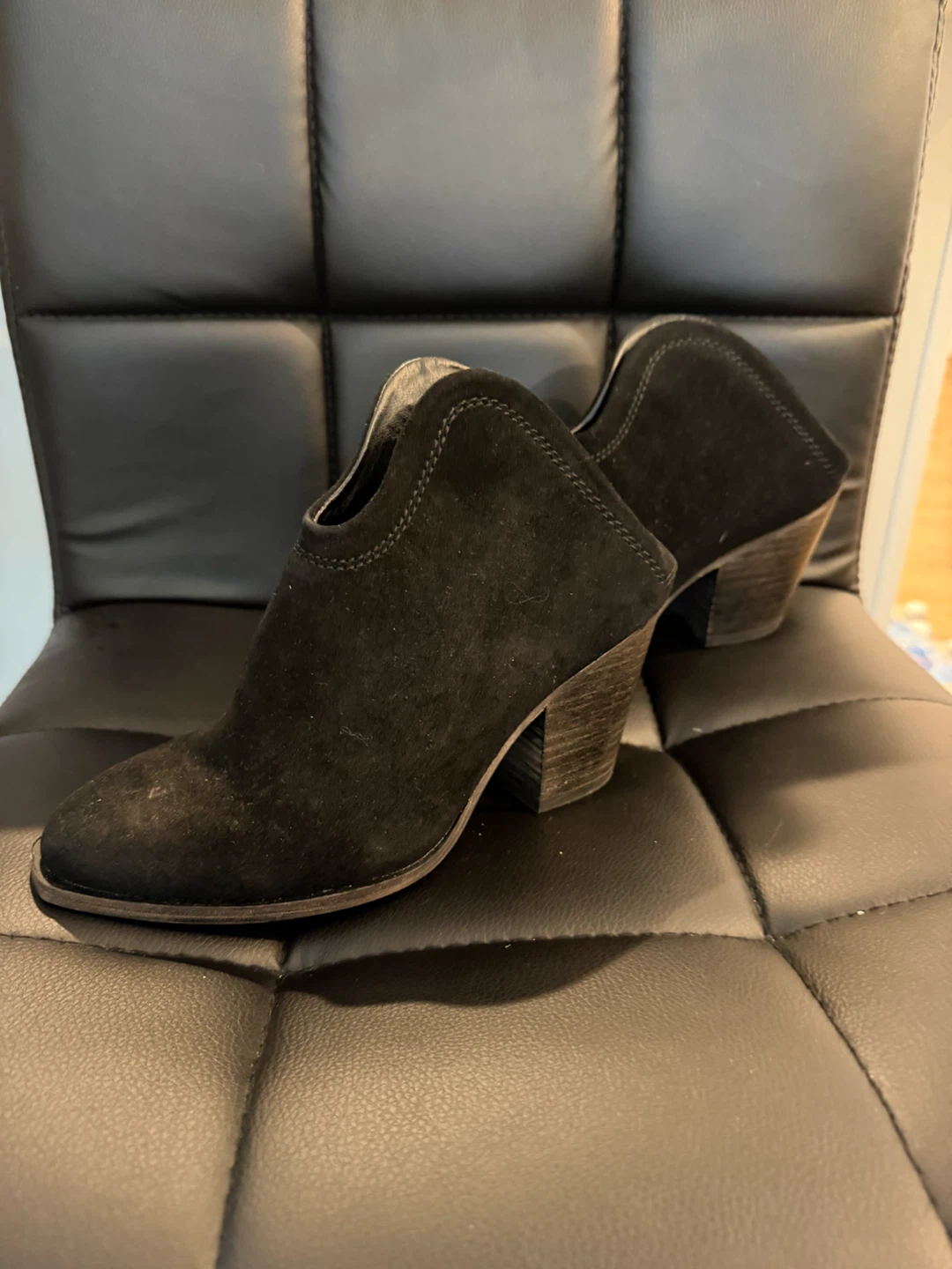 black suede ankle boots - photo 3