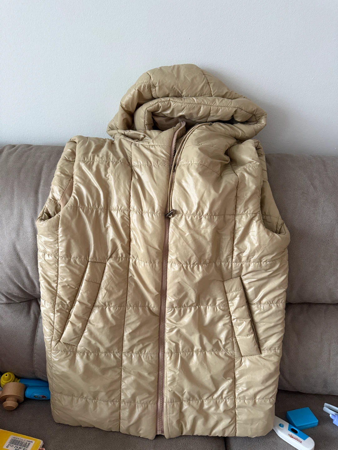 Belvaj Puffer Vest - Beige