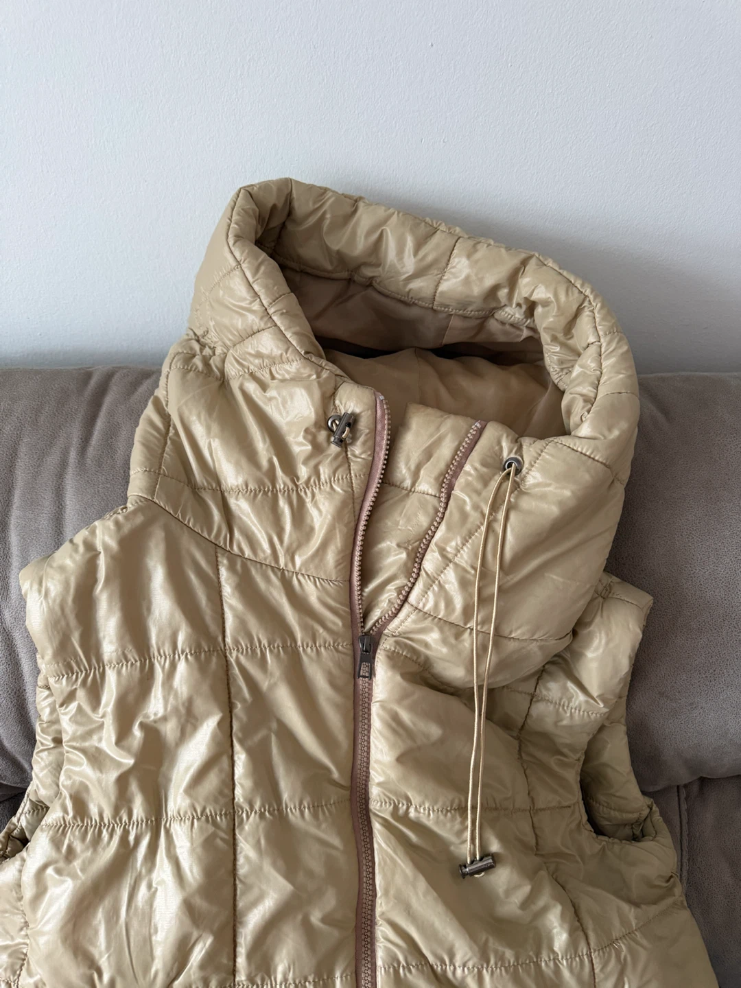 Belvaj Puffer Vest - Beige - photo 2